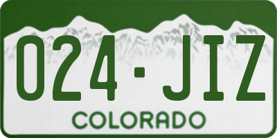 CO license plate 024JIZ