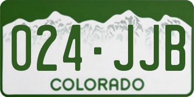 CO license plate 024JJB