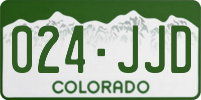 CO license plate 024JJD