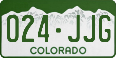 CO license plate 024JJG