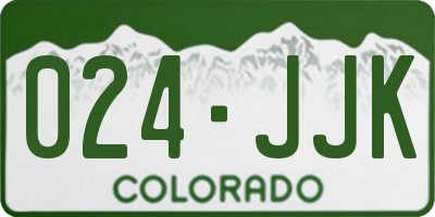 CO license plate 024JJK