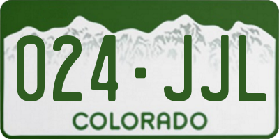 CO license plate 024JJL