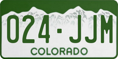 CO license plate 024JJM