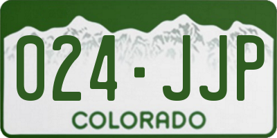 CO license plate 024JJP
