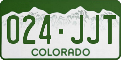 CO license plate 024JJT