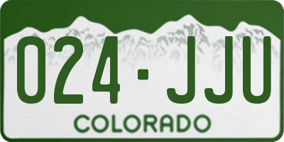CO license plate 024JJU