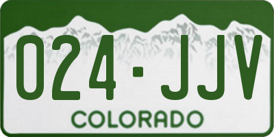 CO license plate 024JJV