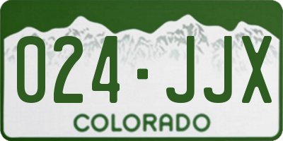 CO license plate 024JJX