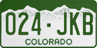 CO license plate 024JKB