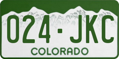 CO license plate 024JKC