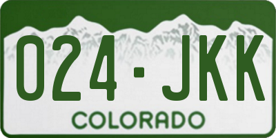 CO license plate 024JKK