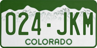 CO license plate 024JKM