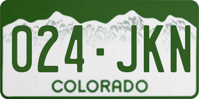 CO license plate 024JKN
