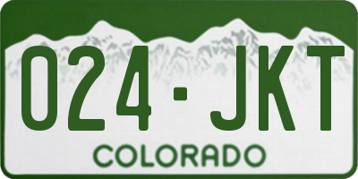 CO license plate 024JKT