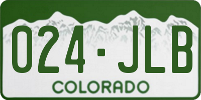 CO license plate 024JLB