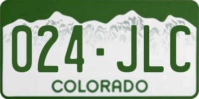 CO license plate 024JLC