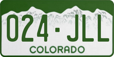 CO license plate 024JLL