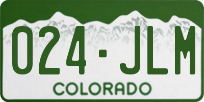 CO license plate 024JLM