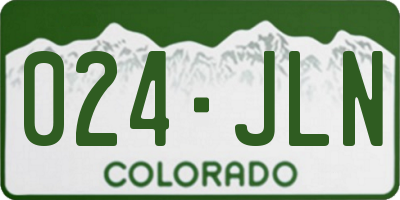 CO license plate 024JLN