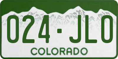 CO license plate 024JLO