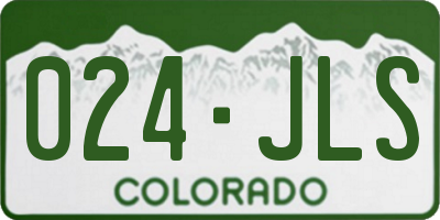 CO license plate 024JLS