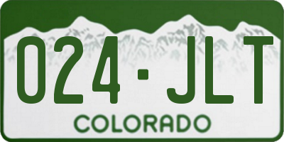 CO license plate 024JLT