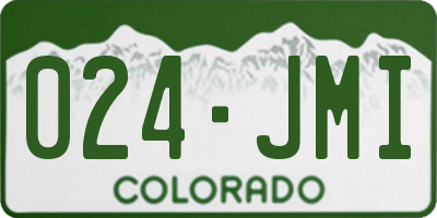 CO license plate 024JMI
