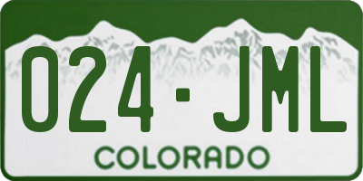CO license plate 024JML