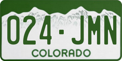 CO license plate 024JMN