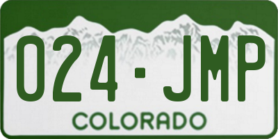 CO license plate 024JMP