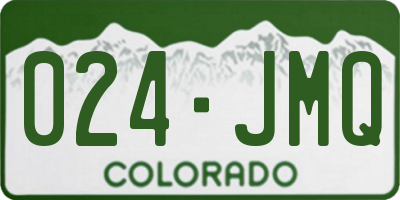 CO license plate 024JMQ