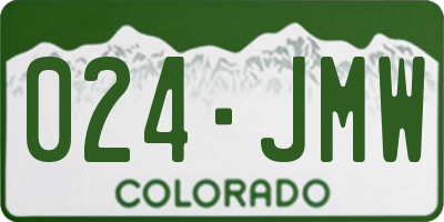 CO license plate 024JMW