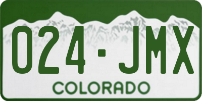 CO license plate 024JMX