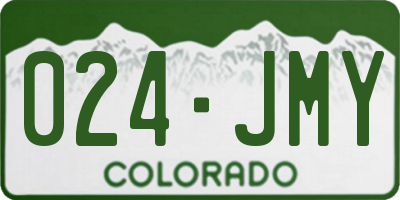 CO license plate 024JMY