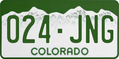 CO license plate 024JNG