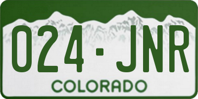 CO license plate 024JNR