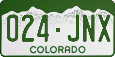 CO license plate 024JNX