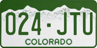 CO license plate 024JTU