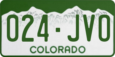 CO license plate 024JVO