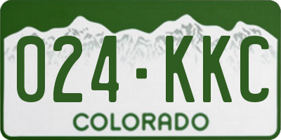 CO license plate 024KKC