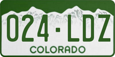 CO license plate 024LDZ