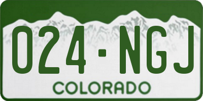 CO license plate 024NGJ