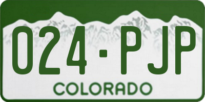 CO license plate 024PJP