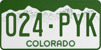 CO license plate 024PYK