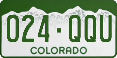 CO license plate 024QQU