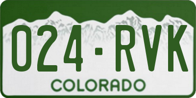 CO license plate 024RVK