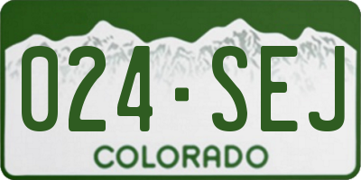 CO license plate 024SEJ