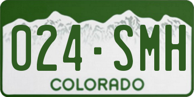 CO license plate 024SMH