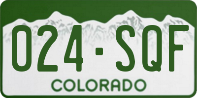 CO license plate 024SQF