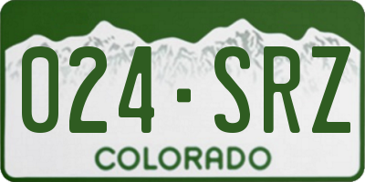 CO license plate 024SRZ